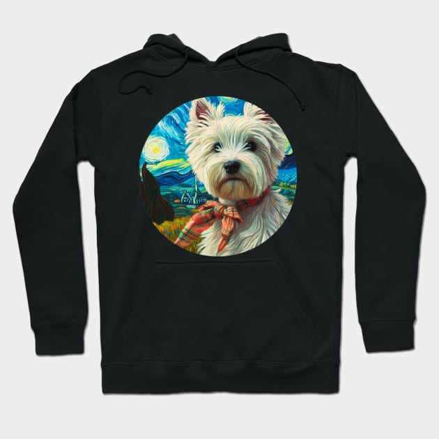 Fashionable Westie Hoodie by Star Fragment Designs